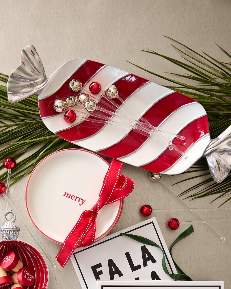 Peppermint Candy Dish Red/White | Tommy Bahama Featured - Peppermint Candy Dish