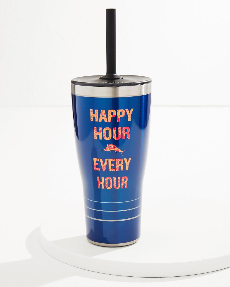 Happy Hour Every Hour 30-oz. Tervis® Tumbler With Straw Lid Blue | Tommy Bahama Deals - Happy Hour Every Hour 30-oz. Tervis® Tumbler With Straw Lid