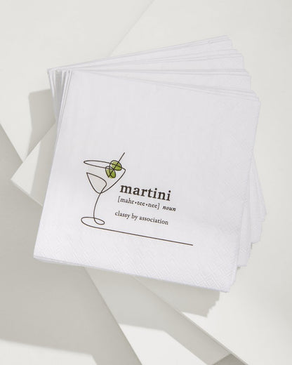 Martini Cocktail Napkins White | Tommy Bahama Deals - Martini Cocktail Napkins