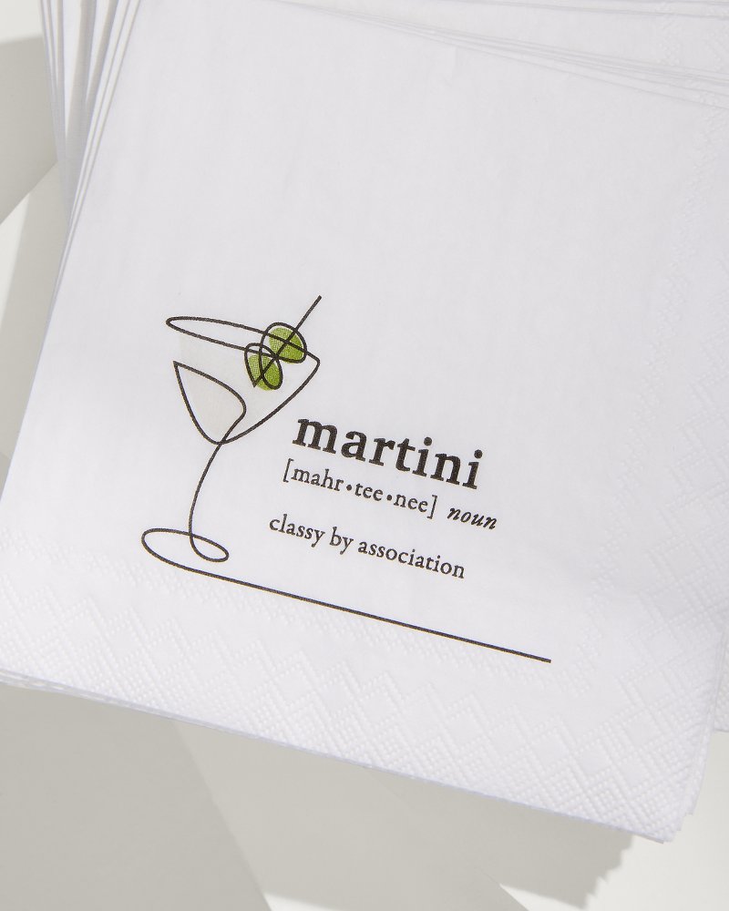 Martini Cocktail Napkins White | Tommy Bahama Deals - Martini Cocktail Napkins