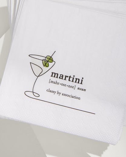 Martini Cocktail Napkins White | Tommy Bahama Deals - Martini Cocktail Napkins