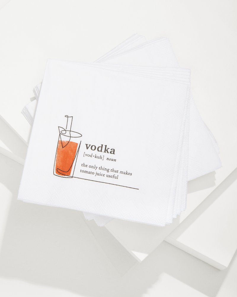 Vodka Cocktail Napkins White | Tommy Bahama Best Seller - Vodka Cocktail Napkins