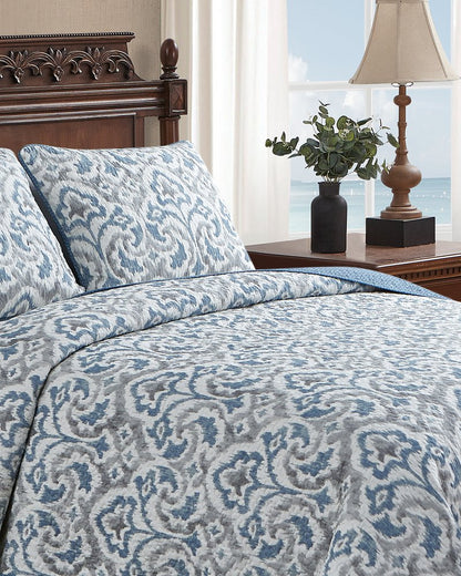 Cape Verde 3-Piece King Quilt Set Grey | Tommy Bahama Customer Favorite - Cape Verde 3-Piece King Quilt Set