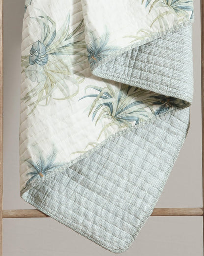 Serenity Palms Twin Quilt Blue | Tommy Bahama Customer Favorite - Serenity Palms Twin Quilt