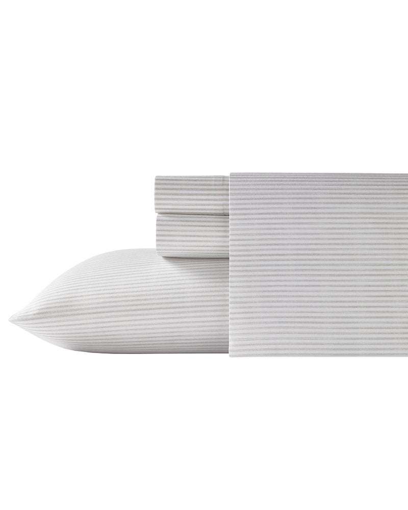 Paloma Stripe 4-Piece King Sheet Set Grey | Tommy Bahama Best Seller - Paloma Stripe 4-Piece King Sheet Set