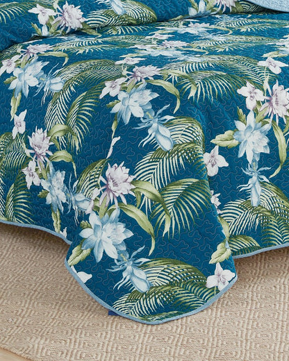 Southern Breeze 3-Piece Full/Queen Quilt Set Blue | Tommy Bahama Discount - Southern Breeze 3-Piece Full/Queen Quilt Set