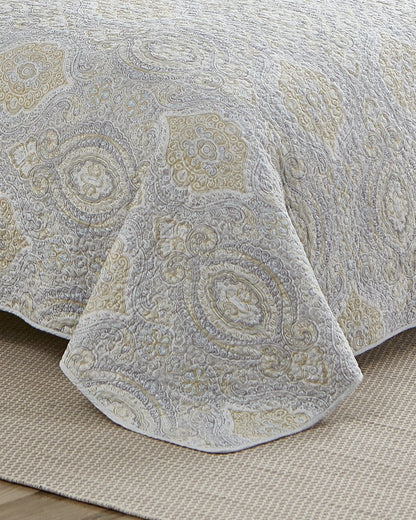 Turtle Cove 3-Piece King Quilt Set Grey | Tommy Bahama Smart Buy - Turtle Cove 3-Piece King Quilt Set