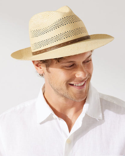 Ezra Vented Panama Hat Unbleached | Tommy Bahama Classic - Ezra Vented Panama Hat