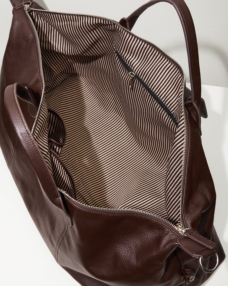 Stanford Brown Leather Duffel Bag Brown | Tommy Bahama Deals - Stanford Brown Leather Duffel Bag