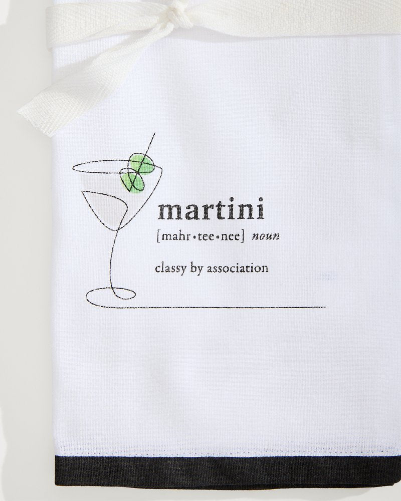 Martini Bar Towel White | Tommy Bahama Premium - Martini Bar Towel