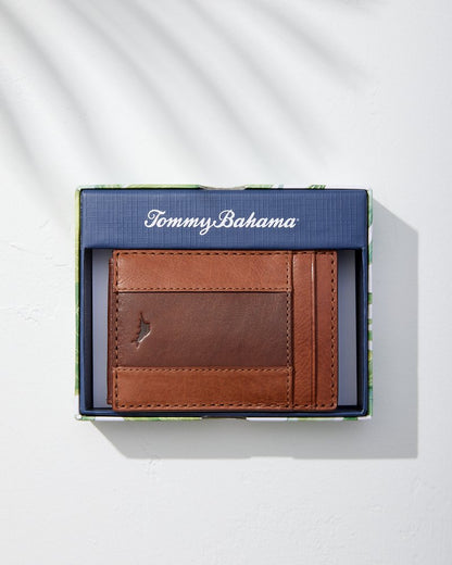 Two-Tone Magnetic Card Holder Cognac | Tommy Bahama Smart Buy - Two-Tone Magnetic Card Holder
