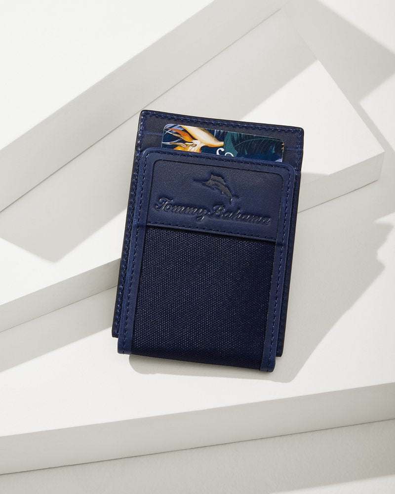 Wide Magnetic Wallet Navy | Tommy Bahama Special Offer - Wide Magnetic Wallet