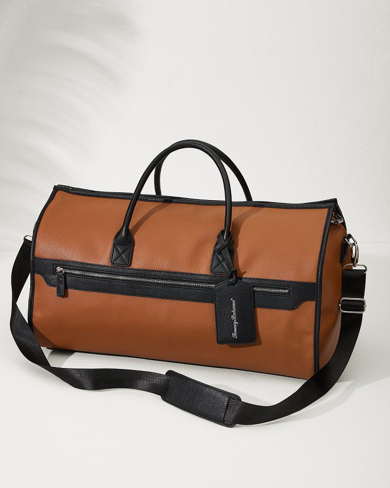 Siena Tan 2-in-1 Garment Duffel Bag Chestnut | Tommy Bahama Trending - Siena Tan 2-in-1 Garment Duffel Bag