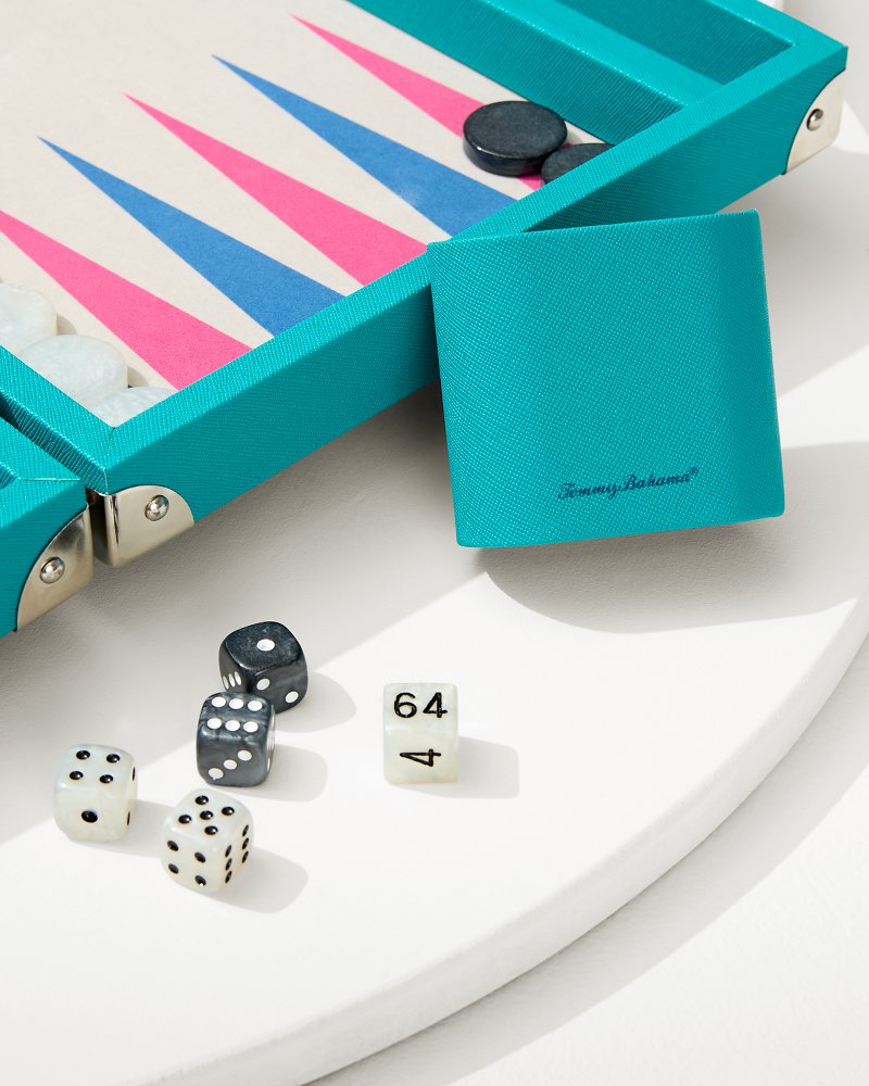 Backgammon Game Set Teal | Tommy Bahama Classic - Backgammon Game Set