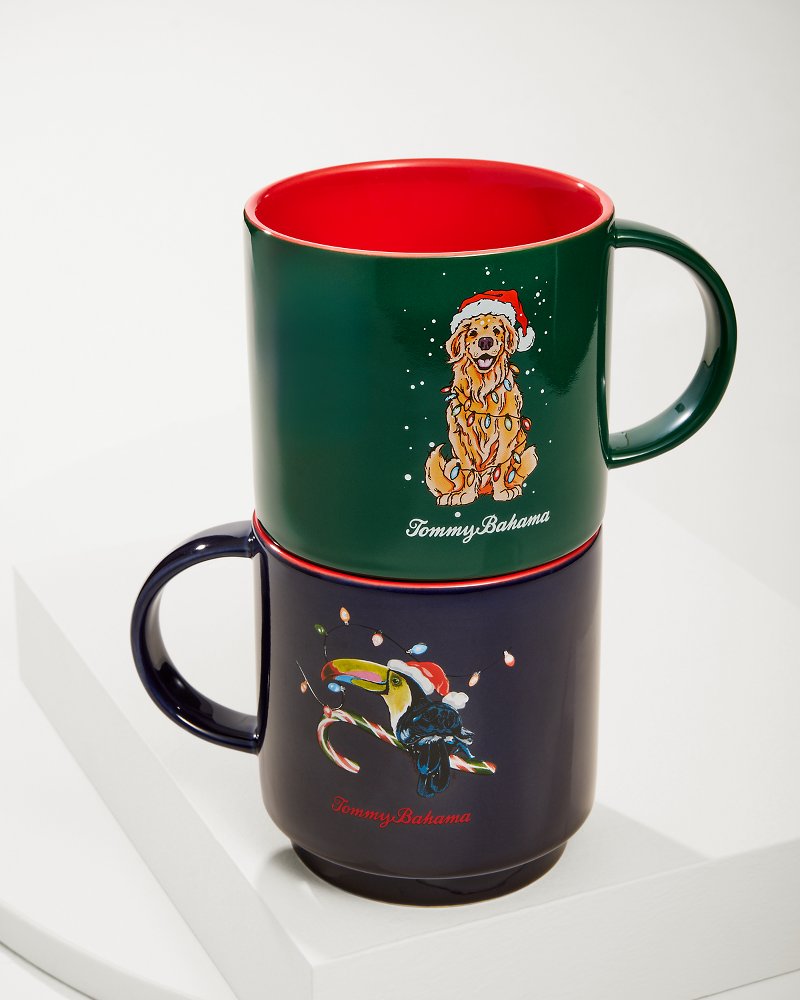 Huladay Retriever Stackable Mug Green | Tommy Bahama Discount - Huladay Retriever Stackable Mug