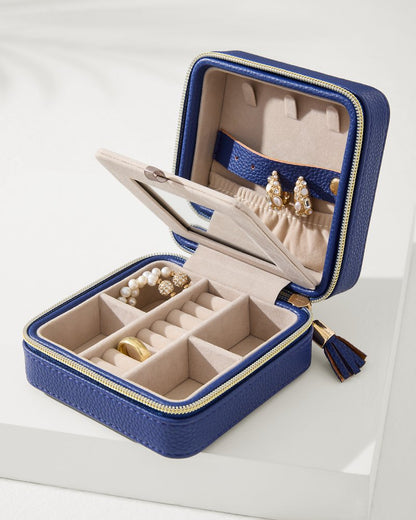 Leah Navy Travel Jewelry Case Navy | Tommy Bahama Customer Favorite - Leah Navy Travel Jewelry Case