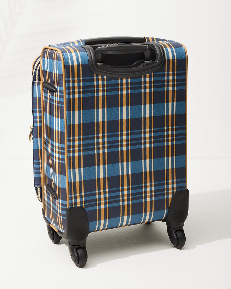 Kalalanta 20-Inch Rolling Suitcase Navy Plaid | Tommy Bahama Quality - Kalalanta 20-Inch Rolling Suitcase
