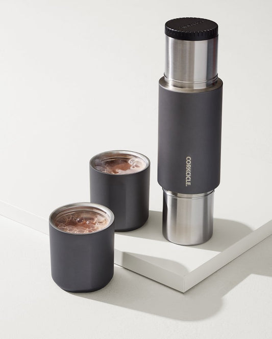 Corkcicle® 36-oz. Travel Thermos With Built-In Cups Slate | Tommy Bahama Exclusive - Corkcicle® 36-oz. Travel Thermos With Built-In Cups