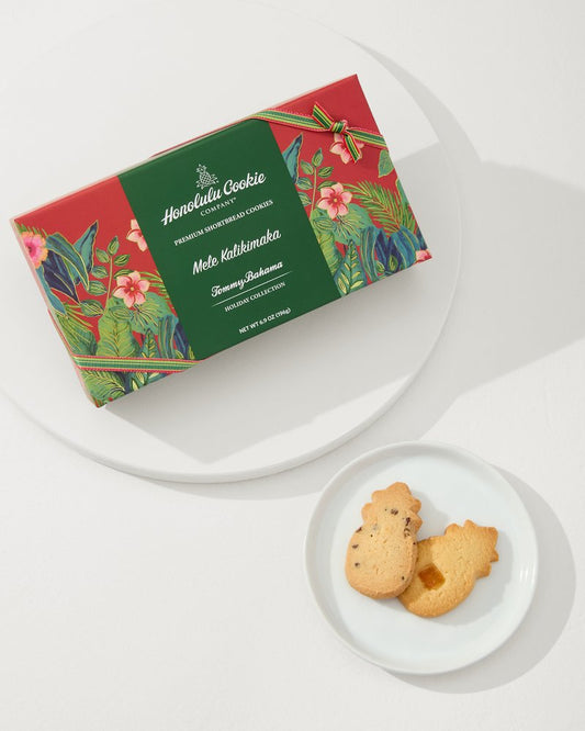 Tommy Bahama x Honolulu Cookie Company®  Mele Kalikimaka Gift Box Red | Tommy Bahama Customer Favorite - Tommy Bahama x Honolulu Cookie Company®  Mele Kalikimaka Gift Box