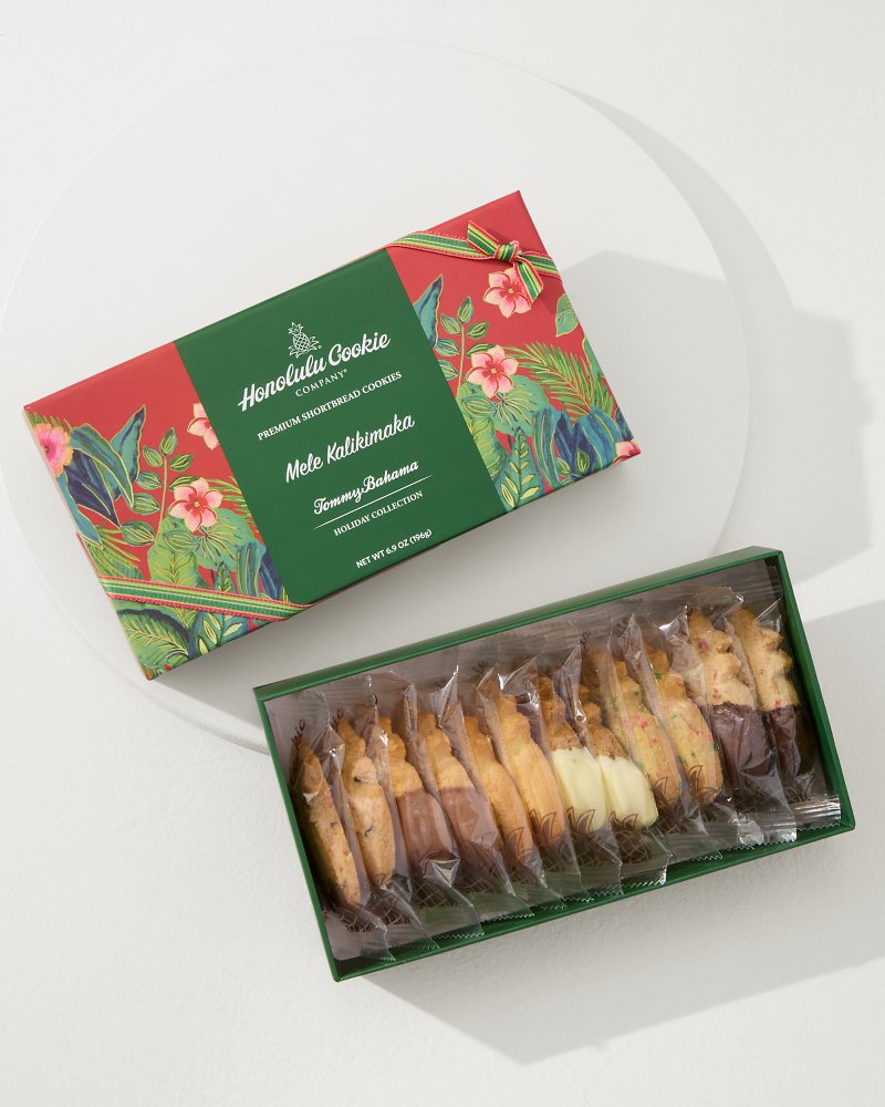 Tommy Bahama x Honolulu Cookie Company®  Mele Kalikimaka Gift Box Red | Tommy Bahama Customer Favorite - Tommy Bahama x Honolulu Cookie Company®  Mele Kalikimaka Gift Box