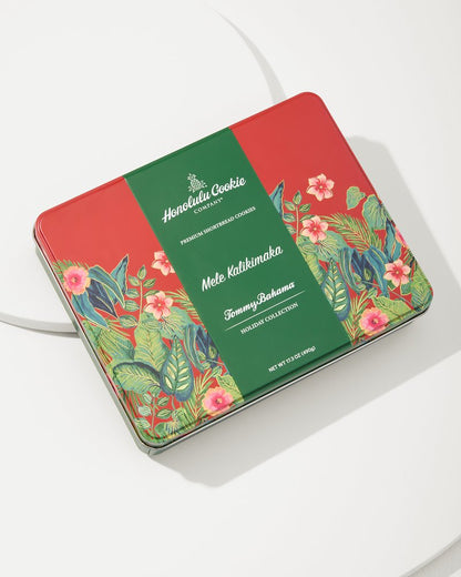 Tommy Bahama x Honolulu Cookie Company® Mele Kalikimaka Gift Tin Red | Tommy Bahama Quality - Tommy Bahama x Honolulu Cookie Company® Mele Kalikimaka Gift Tin