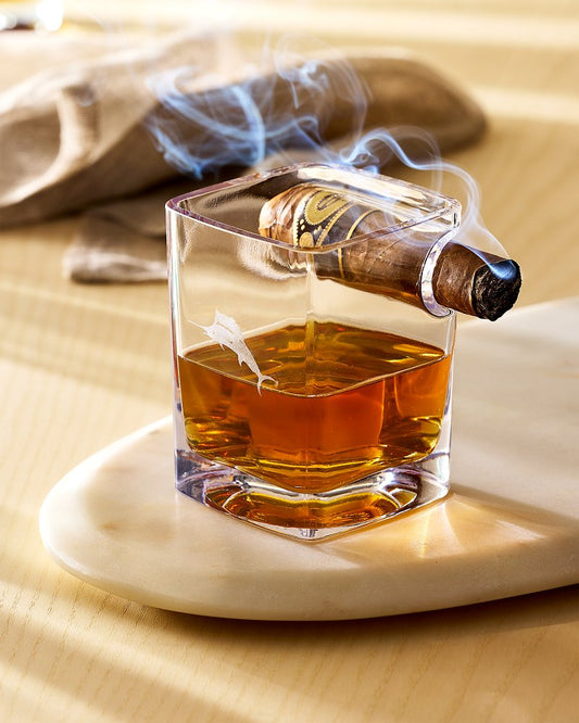 Etched Marlin Corkcicle® Cigar Glass Clear | Tommy Bahama Trusted - Etched Marlin Corkcicle® Cigar Glass
