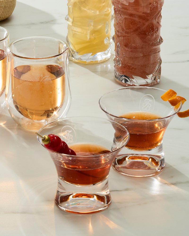Tommy Bahama Crystal Manhattan Glasses Clear | Tommy Bahama Best Price - Tommy Bahama Crystal Manhattan Glasses