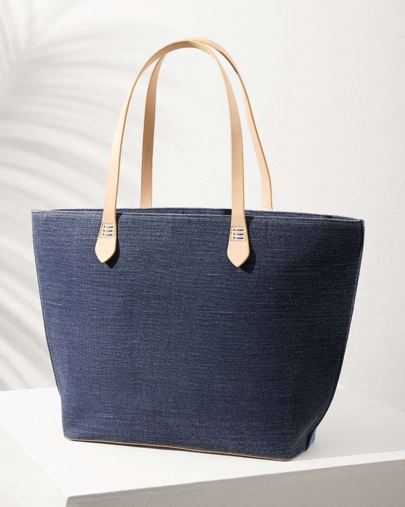 Embroidered Fiesta Crab Tote Blue | Tommy Bahama Quality - Embroidered Fiesta Crab Tote