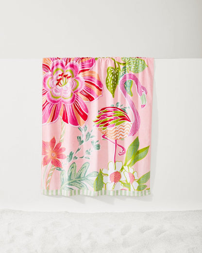 Flamingo Pineapple Beach Towel Pink | Tommy Bahama New - Flamingo Pineapple Beach Towel