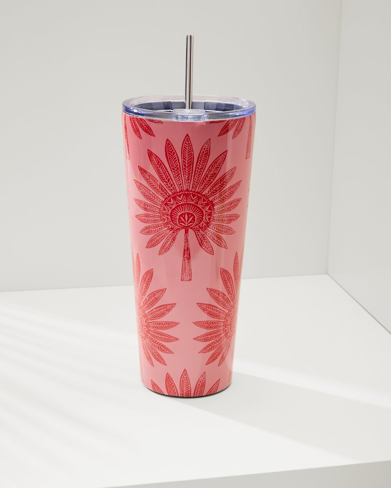 Palmetto Frond 30-oz. Tumbler Red | Tommy Bahama Essential - Palmetto Frond 30-oz. Tumbler