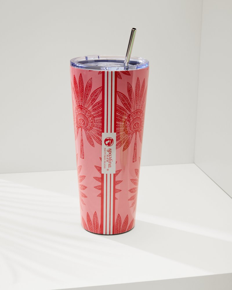 Palmetto Frond 30-oz. Tumbler Red | Tommy Bahama Essential - Palmetto Frond 30-oz. Tumbler