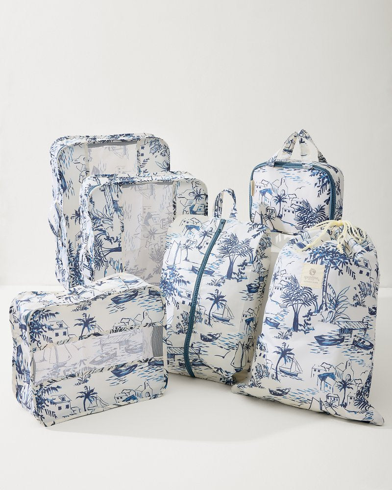 Daise Seascape Packing Cube 6-Piece Set Daise Seascape | Tommy Bahama Featured - Daise Seascape Packing Cube 6-Piece Set