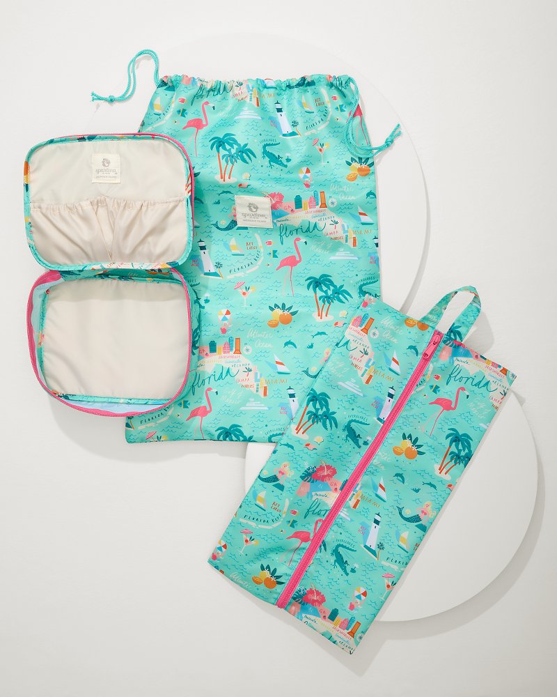 Greetings from Florida Packing Cube 6-Piece Set Florida | Tommy Bahama Everyday - Greetings from Florida Packing Cube 6-Piece Set