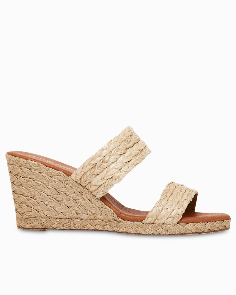 André Assous Nolita Braided Raffia Wedge Sandals Beige | Tommy Bahama Popular - André Assous Nolita Braided Raffia Wedge Sandals