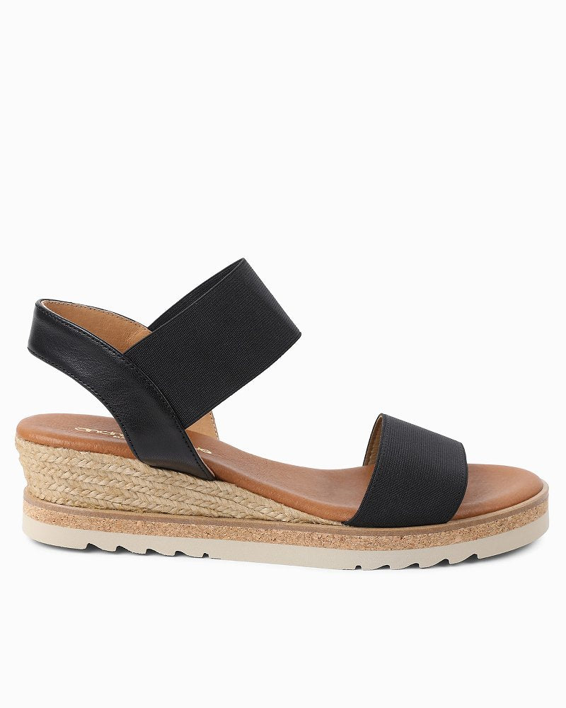 André Assous Neveah Wedge Sandals Black | Tommy Bahama Quality - André Assous Neveah Wedge Sandals