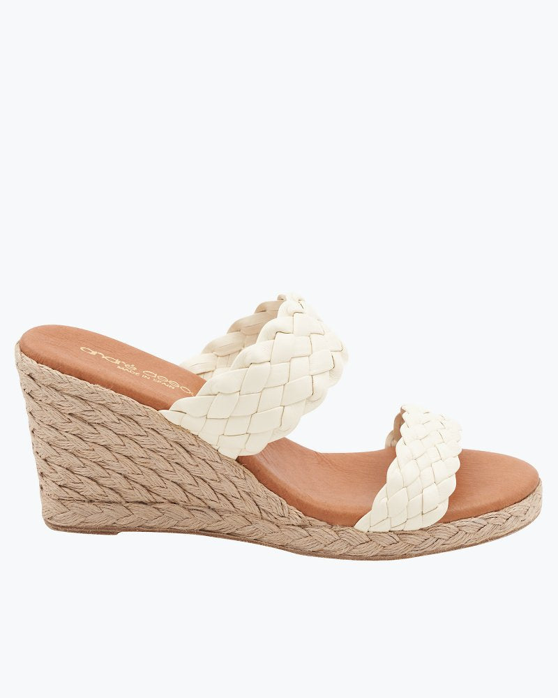 André Assous Aria Woven Wedge Sandals White | Tommy Bahama Essential - André Assous Aria Woven Wedge Sandals