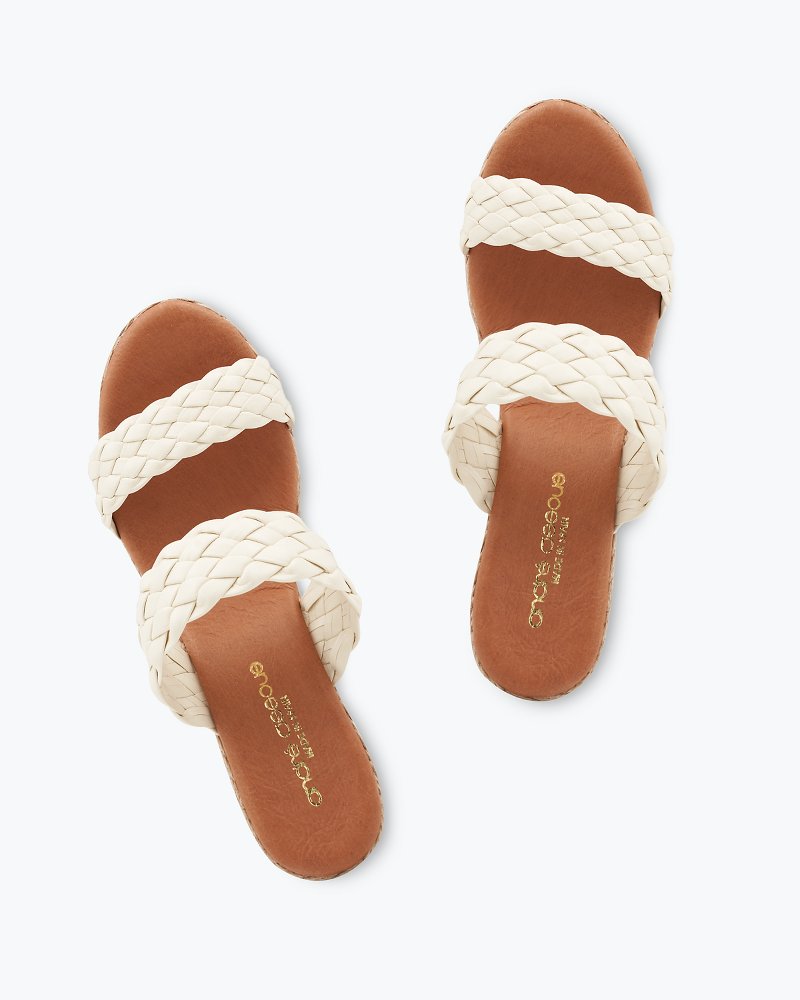André Assous Aria Woven Wedge Sandals White | Tommy Bahama Essential - André Assous Aria Woven Wedge Sandals