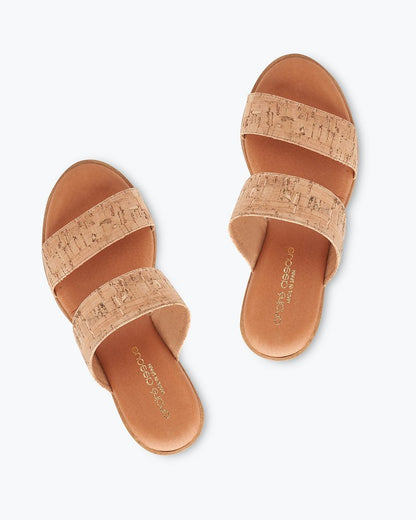 André Assous Gwenn Cork Wedge Sandals Natural | Tommy Bahama Deals - André Assous Gwenn Cork Wedge Sandals