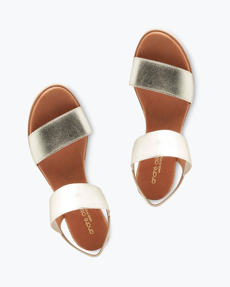 André Assous Neveah Wedge Sandals Platinum | Tommy Bahama Premium - André Assous Neveah Wedge Sandals