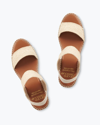 André Assous Aviana Stretch Espadrille Wedge Sandals Natural | Tommy Bahama Quality - André Assous Aviana Stretch Espadrille Wedge Sandals
