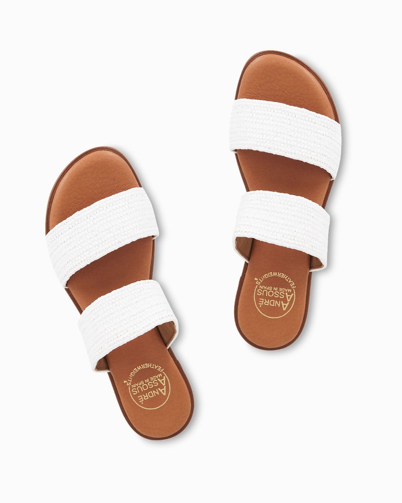 André Assous Galia Stretch Raffia Sandals White | Tommy Bahama Popular - André Assous Galia Stretch Raffia Sandals