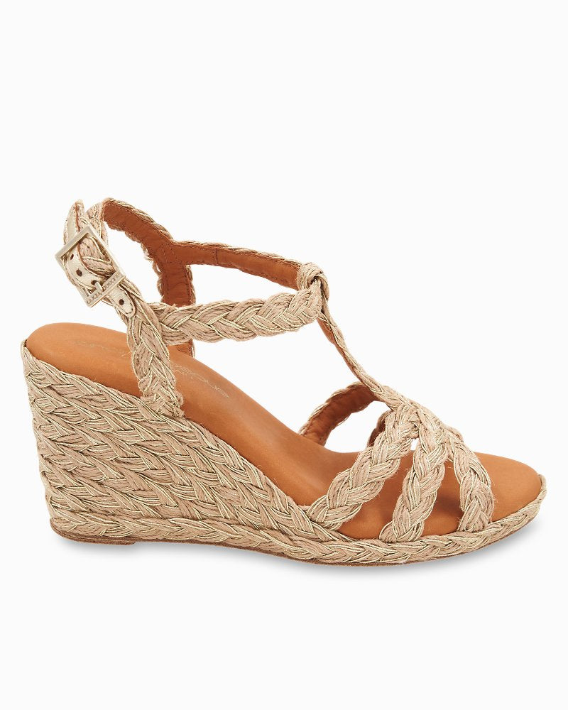 André Assous Madina Raffia Wedge Sandals Gold | Tommy Bahama Popular - André Assous Madina Raffia Wedge Sandals