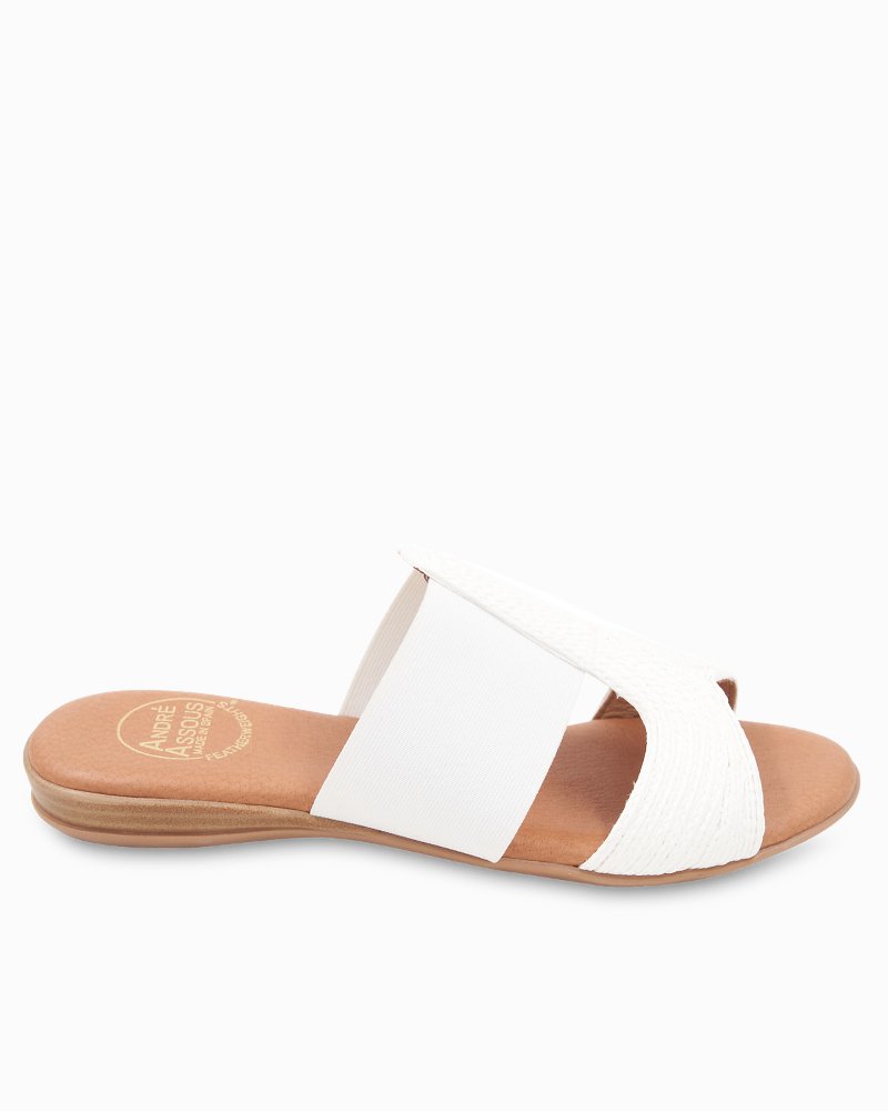 André Assous Noor Raffia Stretch Sandals White | Tommy Bahama Featured - André Assous Noor Raffia Stretch Sandals