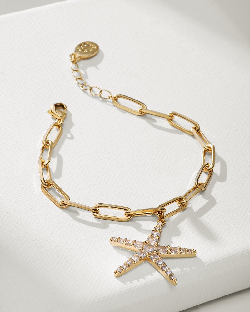 Indigo Bay Starfish Charm Bracelet Gold | Tommy Bahama Top Pick - Indigo Bay Starfish Charm Bracelet
