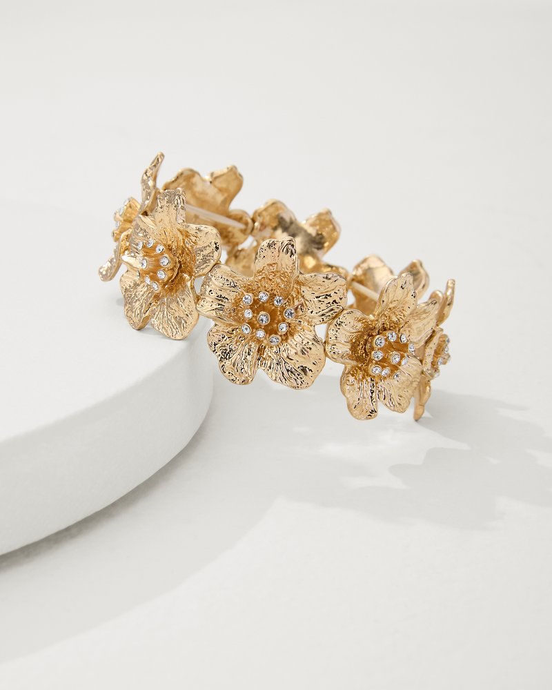 Tidal Treasure Floral Stretch Bracelet Gold | Tommy Bahama Sale - Tidal Treasure Floral Stretch Bracelet