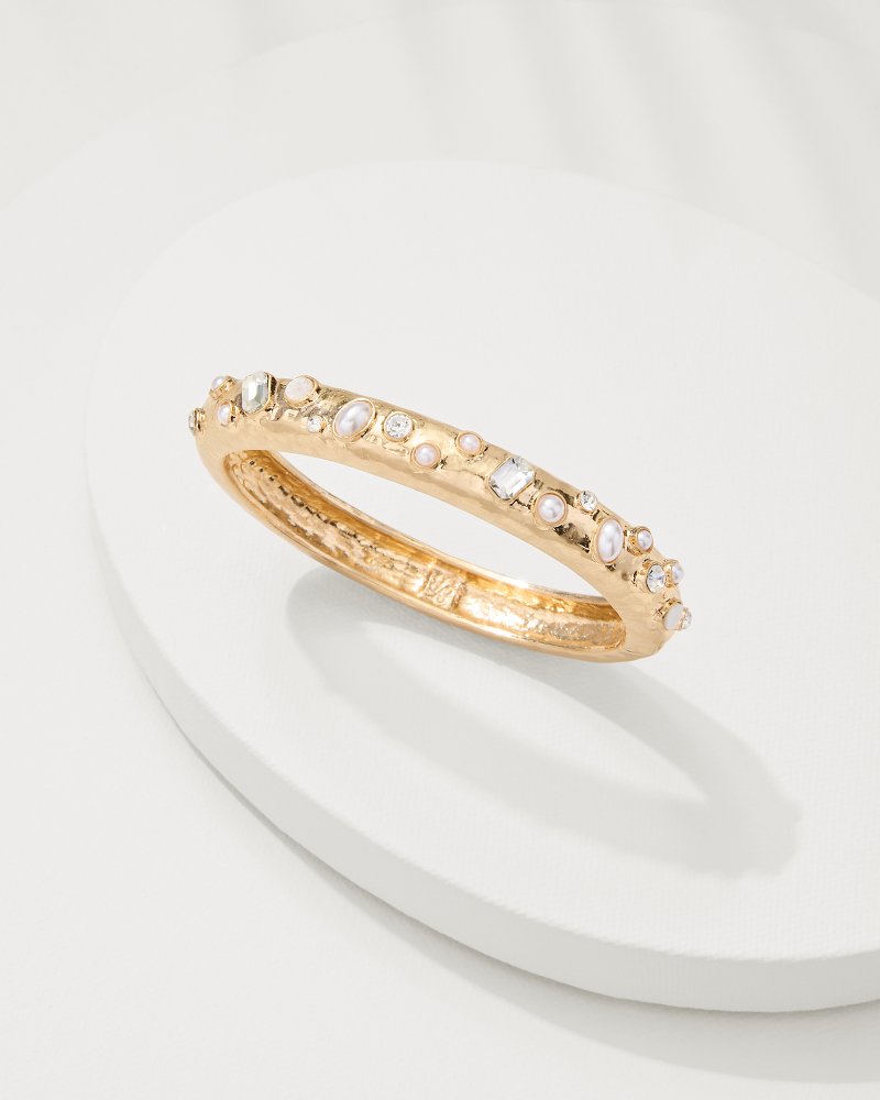Tidal Treasure Mother of Pearl and Stone Bangle Gold | Tommy Bahama Popular - Tidal Treasure Mother of Pearl and Stone Bangle
