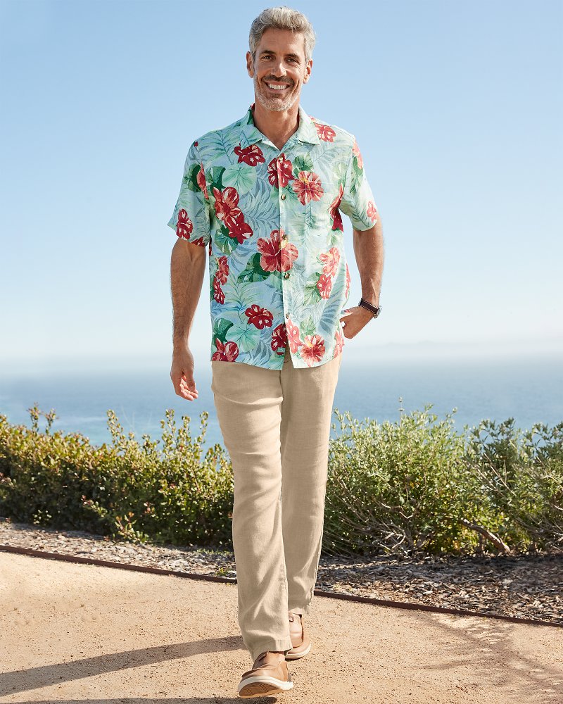 Big & Tall Beach Coast Linen-Blend Elastic-Waist Pants Stone Khaki | Tommy Bahama Featured - Big & Tall Beach Coast Linen-Blend Elastic-Waist Pants