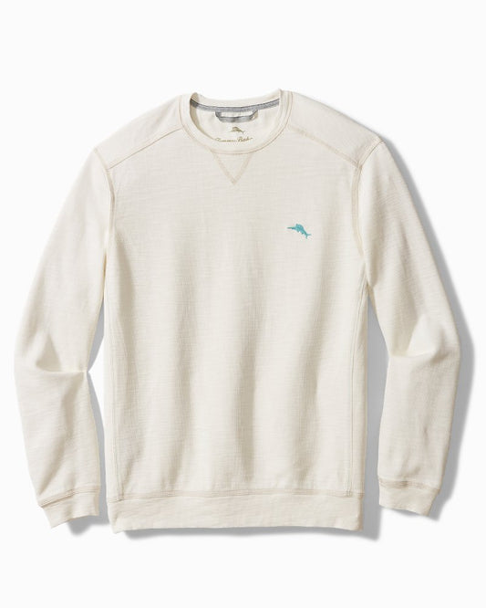 Big & Tall Tobago Bay Crewneck Sweatshirt Coconut | Tommy Bahama Everyday - Big & Tall Tobago Bay Crewneck Sweatshirt