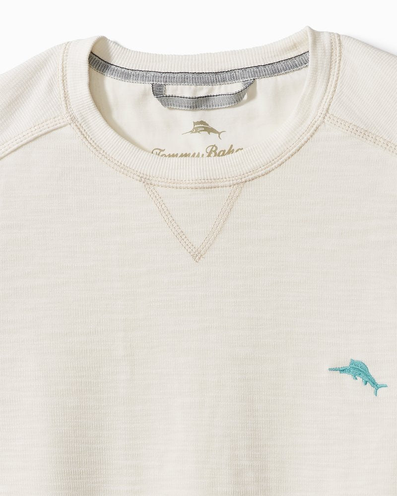 Big & Tall Tobago Bay Crewneck Sweatshirt Coconut | Tommy Bahama Everyday - Big & Tall Tobago Bay Crewneck Sweatshirt