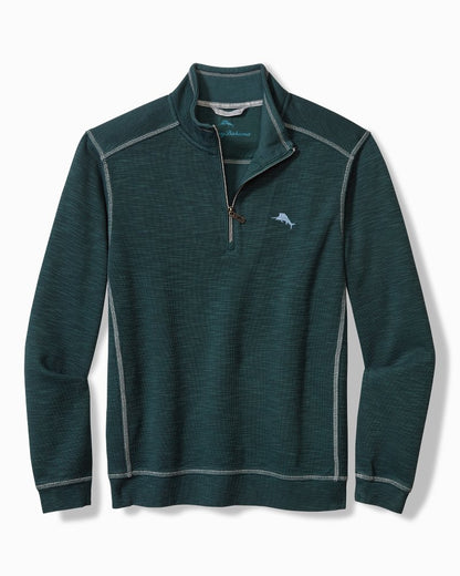 Big & Tall Tobago Bay Half-Zip Sweatshirt Dark Channel Blue | Tommy Bahama Customer Favorite - Big & Tall Tobago Bay Half-Zip Sweatshirt